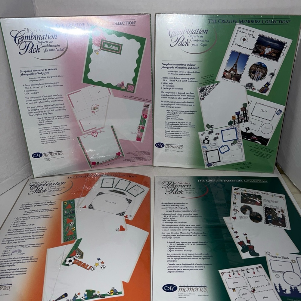 Creative Memories Collection Bundle of 4 Combination Pack It’s a girl Soccer
